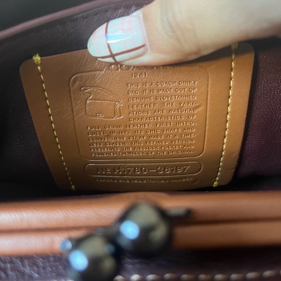 Coach Tea Rose Dinky in pink/mauve floral applique - Picture 7 of 10